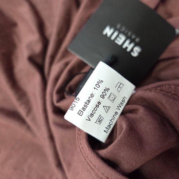 SHEIN Curve Plus Scoop Neck Bodysuit Brown 1XL - Picture 12 of 13